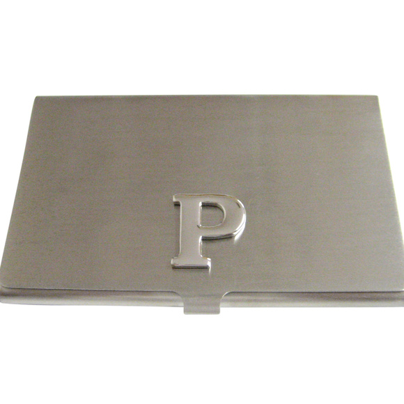 Amazon.com: Modern and Stylish Letter P Monogram : Cell  Letter P Monogram Business Card Holder